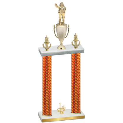 Double Orange Carbon Fiber First Place Holiday Trophy