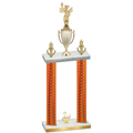 Double Orange Carbon Fiber Second Place Academics Trophy