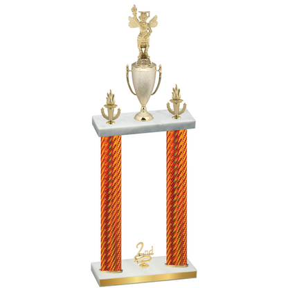 Double Orange Carbon Fiber Second Place Academics Trophy