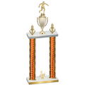 Double Orange Glacier Third Place Soccer Trophy