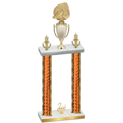 Double Orange Glacier Second Place Soccer Trophy