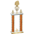 Double Orange Glacier Fourth Place Soccer Trophy
