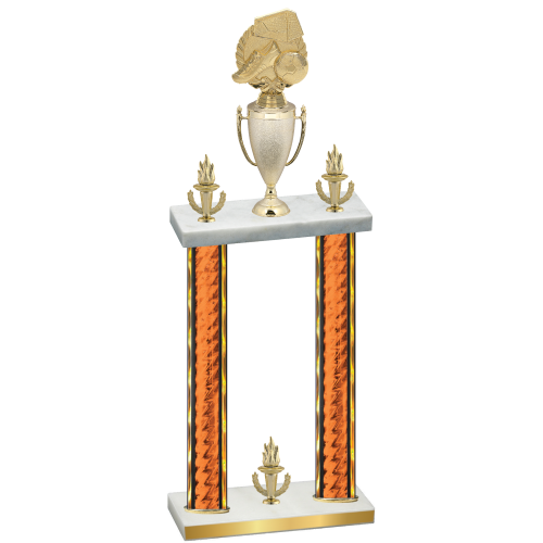Double Orange Glacier Victory Soccer Trophy