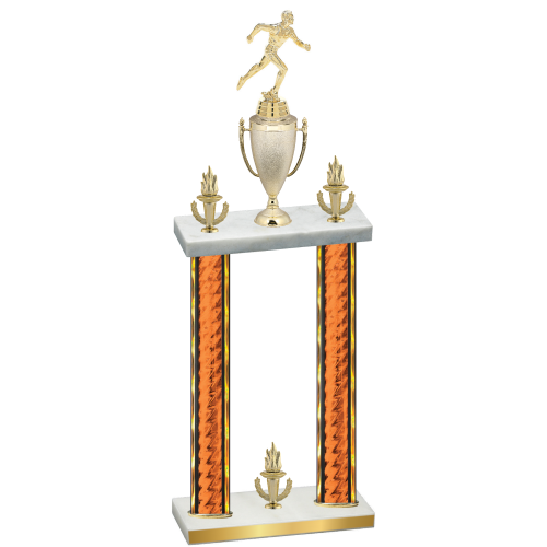 Double Orange Glacier Victory Running Trophy