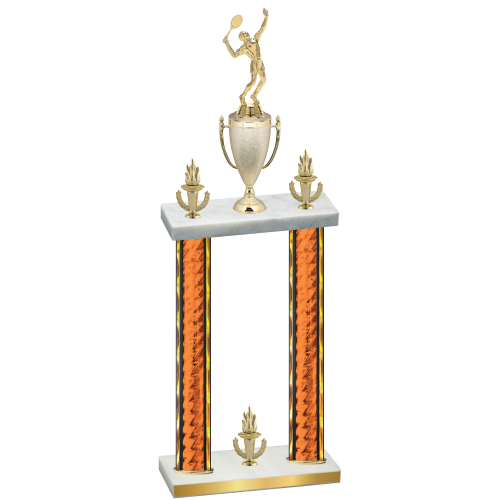 Double Orange Glacier Victory Tennis Trophy
