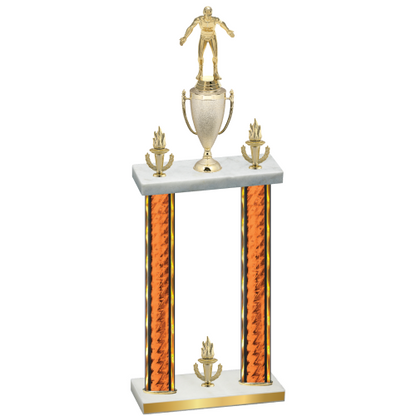Double Orange Glacier Victory Wrestling Trophy