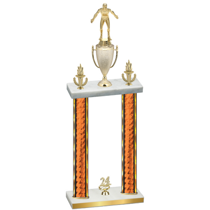 Double Orange Glacier Year Wrestling Trophy