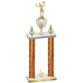 Double Orange Glacier Third Place Volleyball Trophy