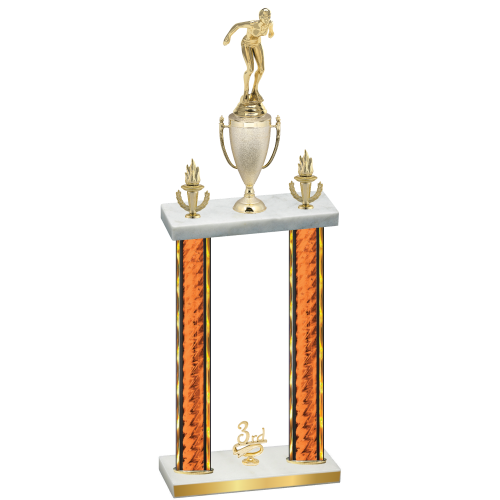 Double Orange Glacier Third Place Tennis Trophy