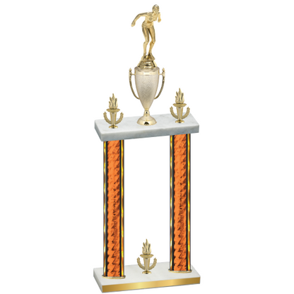 Double Orange Glacier Victory Tennis Trophy
