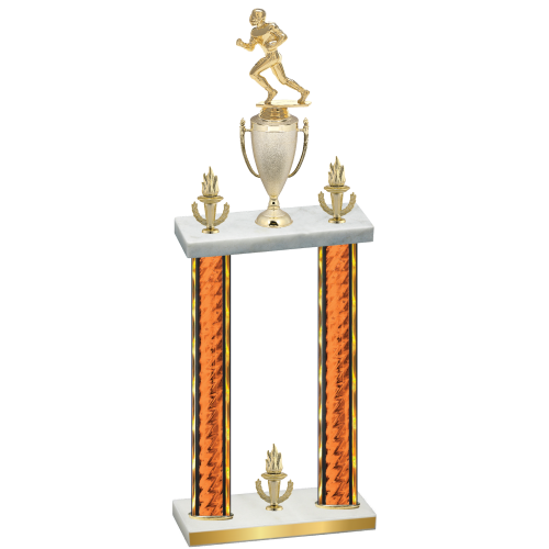 Double Orange Glacier Victory Football Trophy