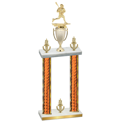 Double Orange Glacier Victory Lacrosse Trophy