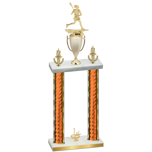 Double Orange Glacier First Place Lacrosse Trophy