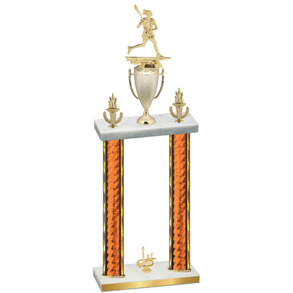 Double Orange Glacier First Place Lacrosse Trophy