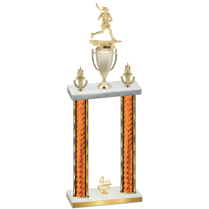 Double Orange Glacier Fourth Place Lacrosse Trophy
