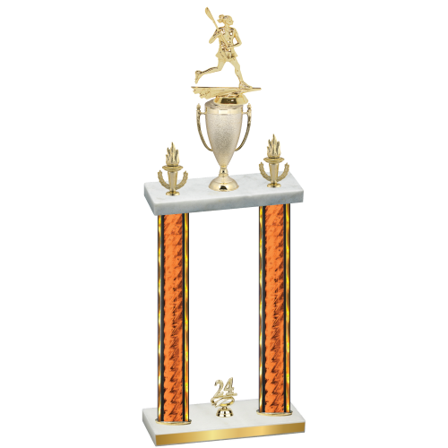 Double Orange Glacier Year Lacrosse Trophy
