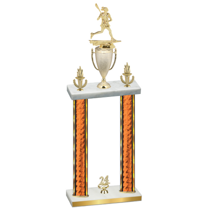 Double Orange Glacier Year Lacrosse Trophy