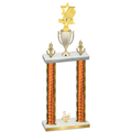 Double Orange Glacier Third Place Pickleball Trophy