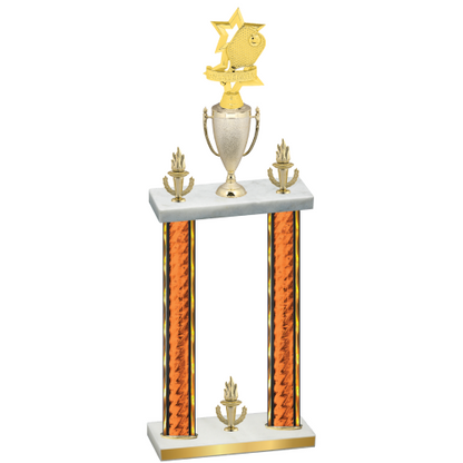 Double Orange Glacier Victory Pickleball Trophy
