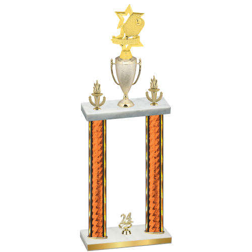 Double Orange Glacier Year Pickleball Trophy
