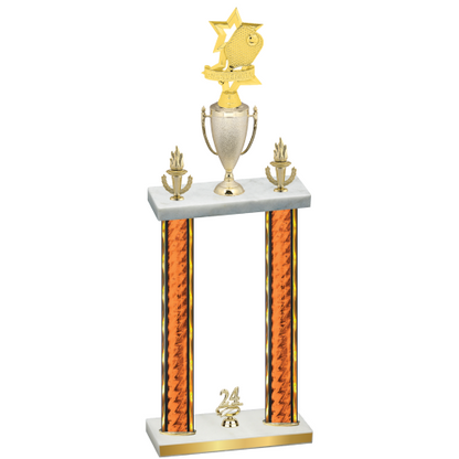 Double Orange Glacier Year Pickleball Trophy