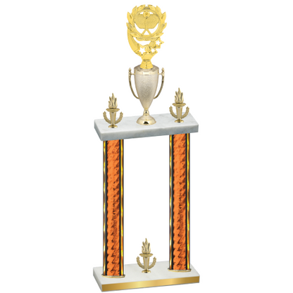 Double Orange Glacier Victory Pickleball Trophy