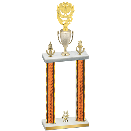 Double Orange Glacier Year Pickleball Trophy