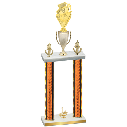 Double Orange Glacier First Place Pickleball Trophy