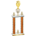 Double Orange Glacier Victory Pickleball Trophy