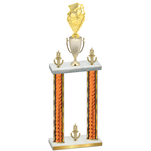 Double Orange Glacier Victory Pickleball Trophy