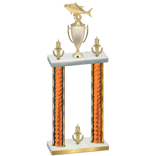 Double Orange Glacier Victory Fishing Trophy