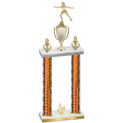 Double Orange Glacier Fourth Place Skater Trophy