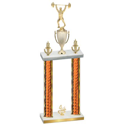 Double Orange Glacier Fourth Place Weights Trophy