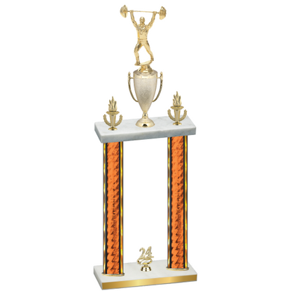 Double Orange Glacier Year Weights Trophy