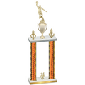 Double Orange Glacier Year Basketball Trophy