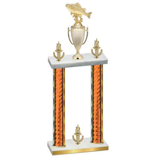 Double Orange Glacier Victory Fishing Trophy