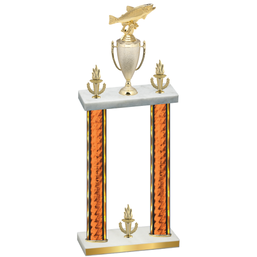 Double Orange Glacier Victory Fishing Trophy