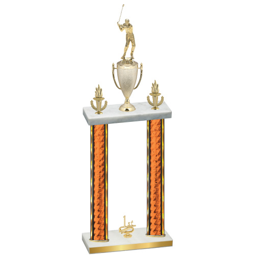 Double Orange Glacier First Place Golf Trophy