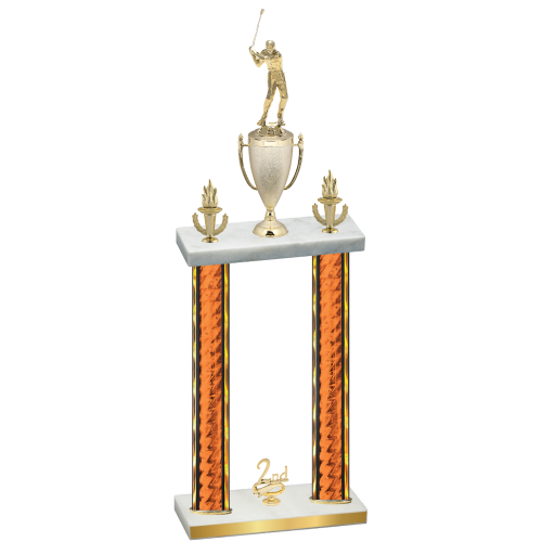 Double Orange Glacier Second Place Golf Trophy
