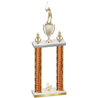 Double Orange Glacier Third Place Golf Trophy
