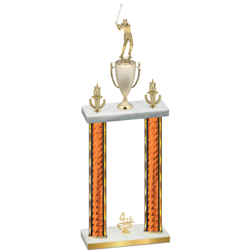 Double Orange Glacier Fourth Place Golf Trophy