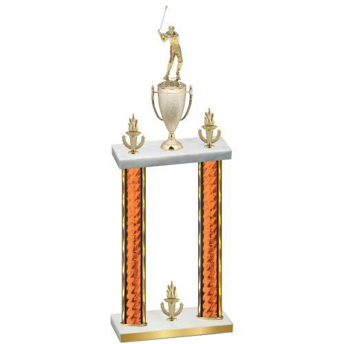 Double Orange Glacier Victory Golf Trophy
