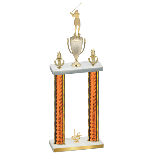 Double Orange Glacier First Place Golf Trophy