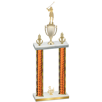 Double Orange Glacier Third Place Golf Trophy