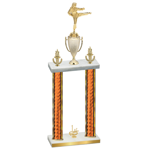 Double Orange Glacier First Place Karate Trophy