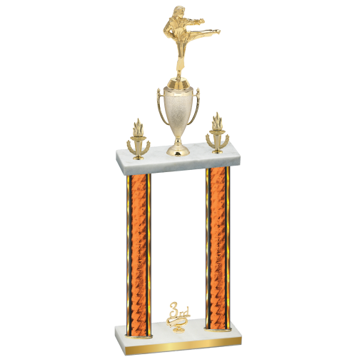 Double Orange Glacier Third Place Karate Trophy