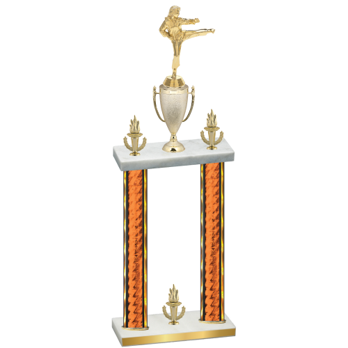 Double Orange Glacier Victory Karate Trophy