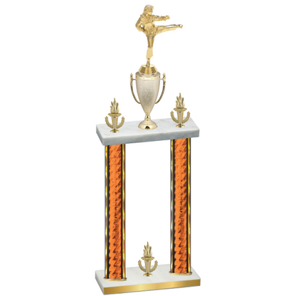 Double Orange Glacier Victory Karate Trophy