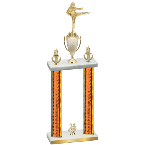 Double Orange Glacier Year Karate Trophy