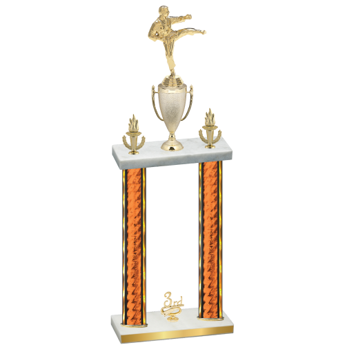 Double Orange Glacier Third Place Karate Trophy